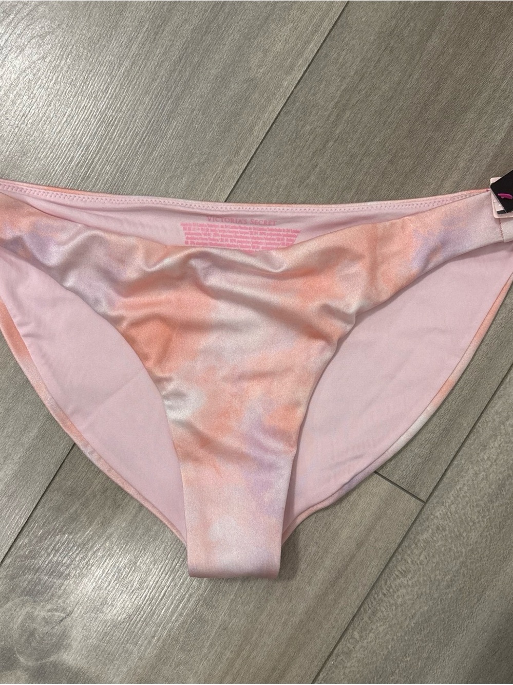 Victoria's Secret Pink and Peach Tie-Dye Bikini Bottoms